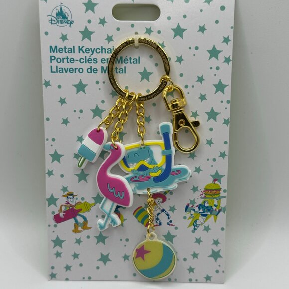 Disney Accessories - NWT Disney's Toy Story Summer Vibes Rex Flamingo Bag Charm Keychain Key Fob